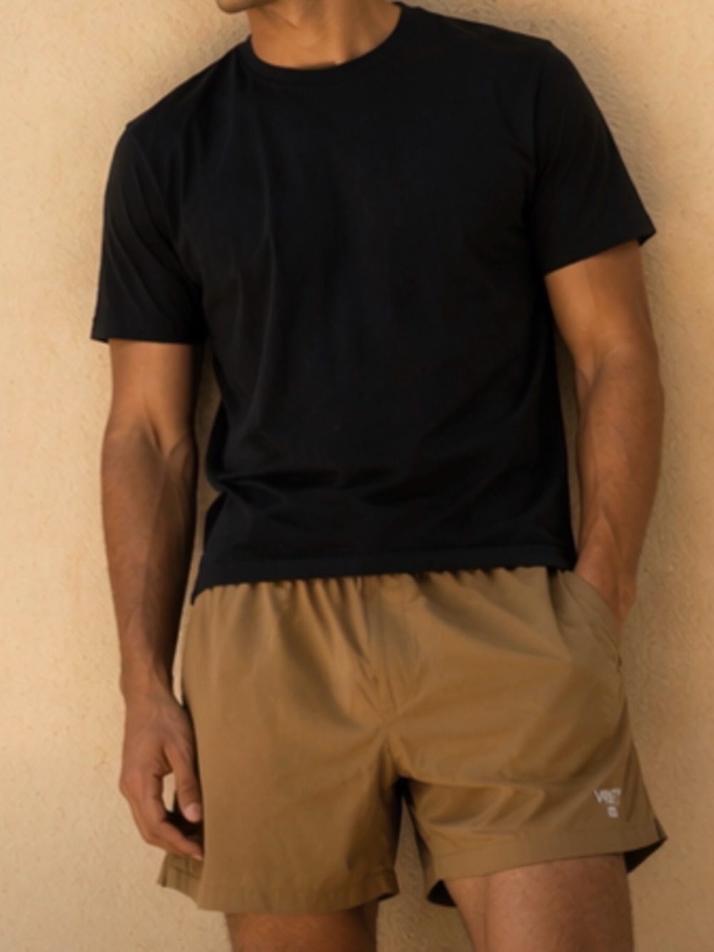 Vest Is? mustard-brown lounge shorts